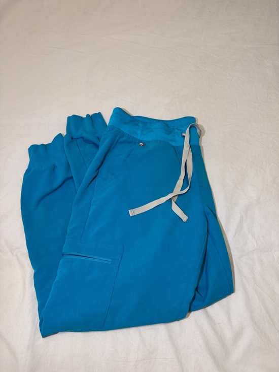 Figs Pants - Figs Bright Teal Drawstring Jogger Pants